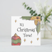 C'est la carte du temps de Noël, carte de vacances