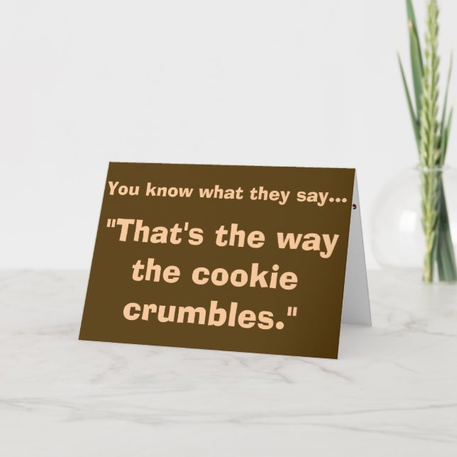 C'est la façon dont le cookie craque la carte de v (Devant)