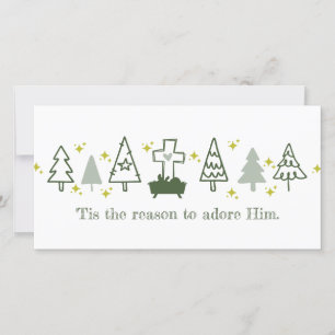 C'EST LA RAISON Christian Nativité Carte de Noël