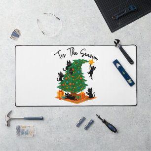 C'est la saison Arbre de Noël Chat noir mignon