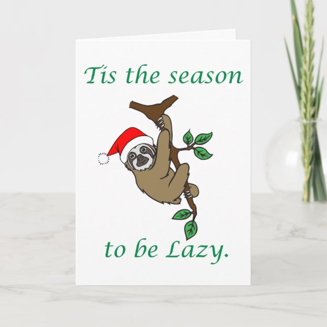 C'est la saison ! Carte de Noël Sloth (Devant)