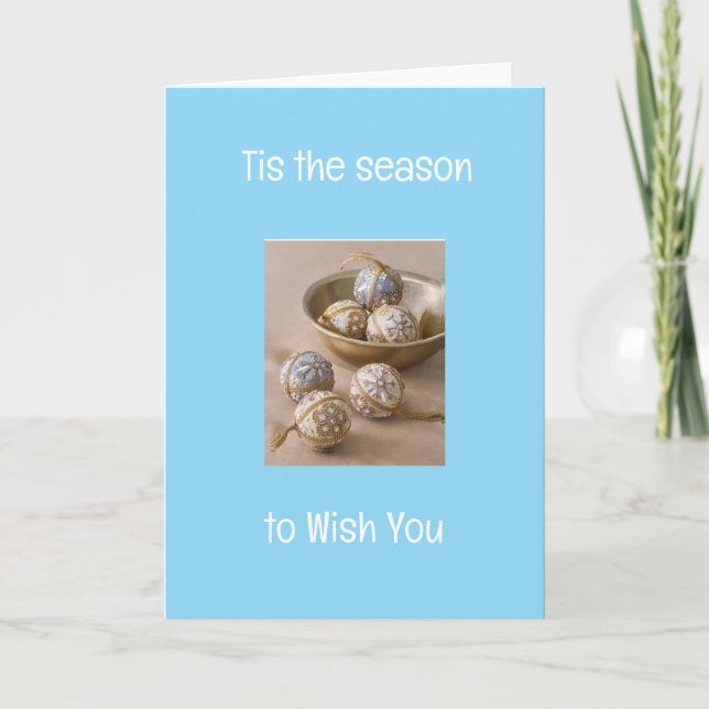 *C'EST LA SAISON* CARTE LAÏQUE DE NOËL (Devant)