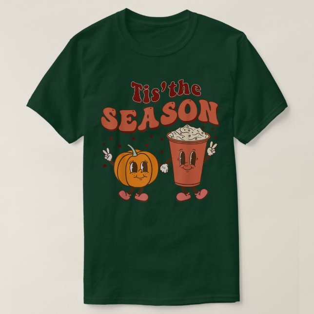 C'Est La Saison Citrouille Spice Coffee T-Shirt (Design devant)