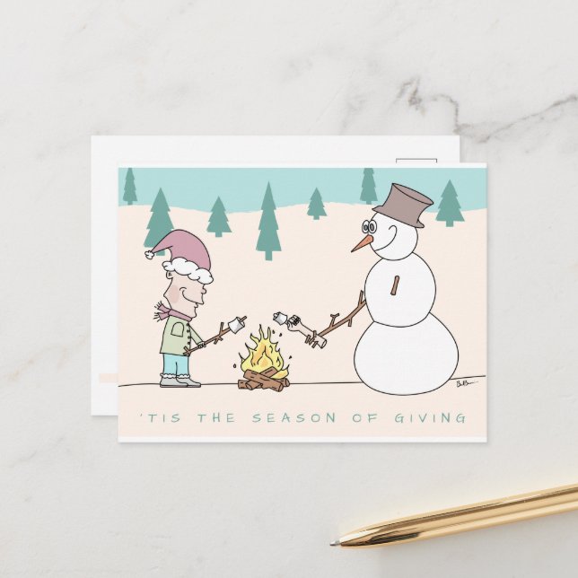 'C'est la saison de donner la carte de vacances (Devant/Arrière en situation)