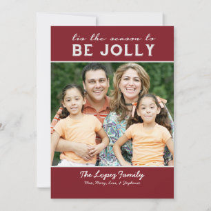 C'Est La Saison D'Être Jolly Carte photo De Famill