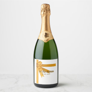 C'Est La Saison Étiquette À Vins Étincelant Or