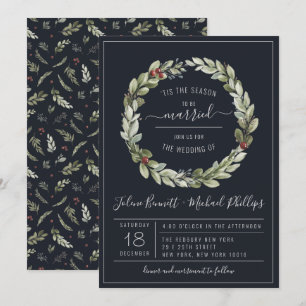 C'Est La Saison   Faire-part de mariage de Noël