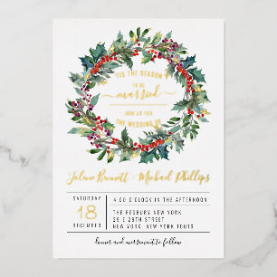 C'Est La Saison   Faire-part de mariage de Noël