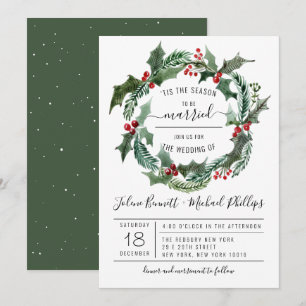 C'Est La Saison   Faire-part de mariage de Noël