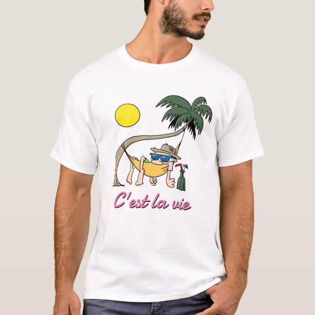 C'est La Vie - Das ist der lebendige Hängematte-Ca T-Shirt (Vorderseite)