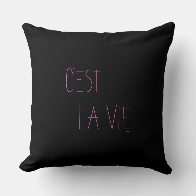 C'est La Vie - Das ist Leben - Französisch Kissen (Vorderseite)