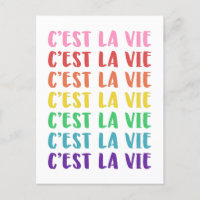 C'est La Vie Französisches Sprichwort in Rainbow L