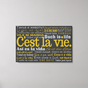 C'est La Vie imprimé sur toile personnalisée