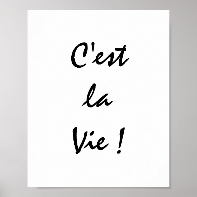 C'est La Vie! Poster (Vorne)