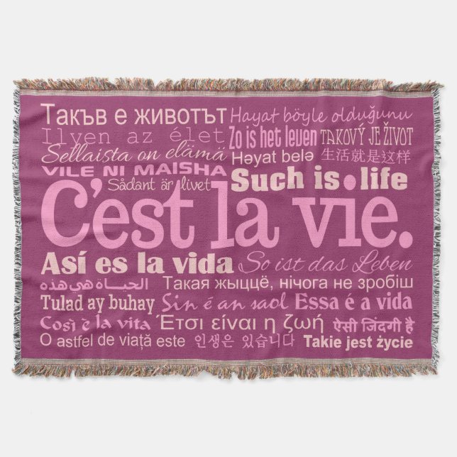 C'est La Vie werfen Decke (Vorderseite)