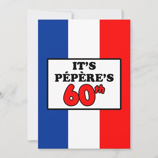 C'est le 60e anniversaire de Pepere Invitation du  (Devant)