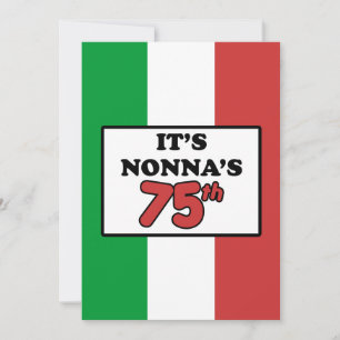C'est le 75ème anniversaire de Nonna Invitation du