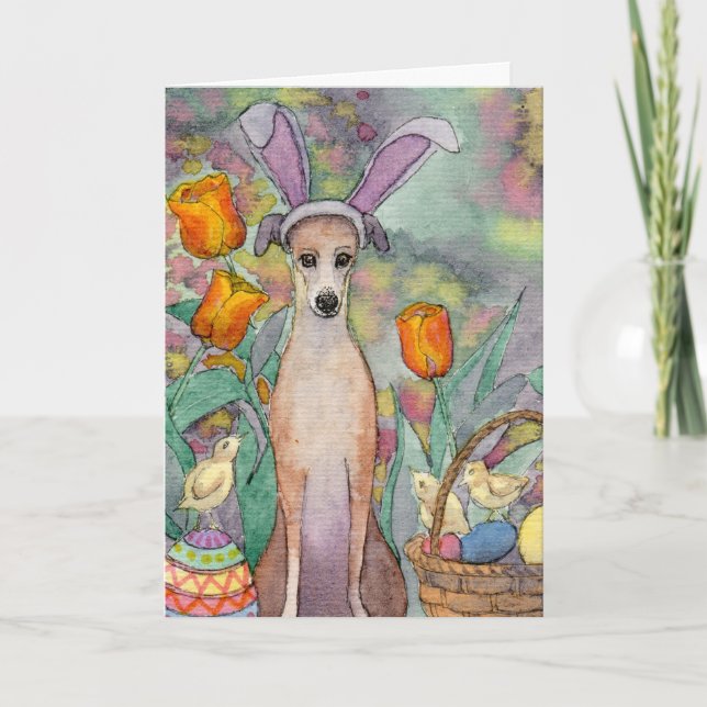 C'est le chien mince de Pâques ! Carte de Pâques (Devant)