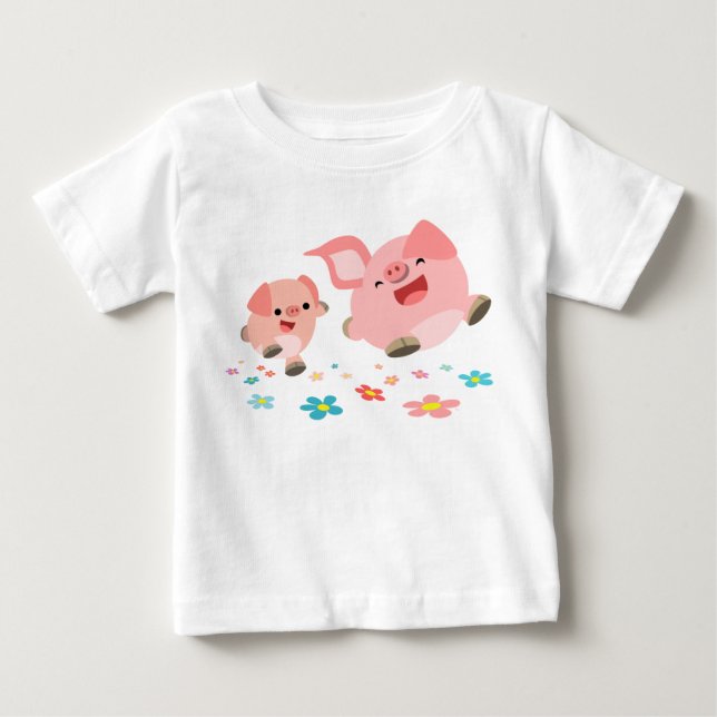 C'est le printemps ! ! - Deux mignons T-shirt bébé (Devant)