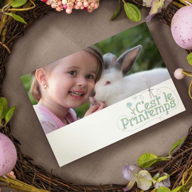 C'est le printemps - Foto hinzufügen Postkarte (Von Creator hochgeladen)