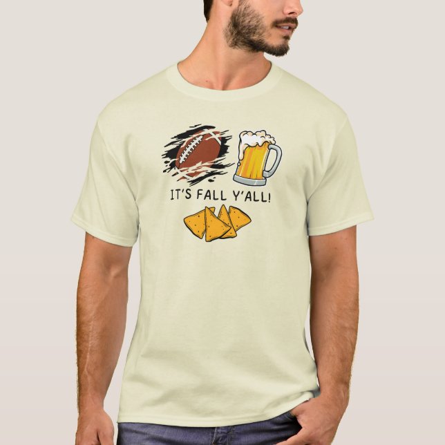 C'est le T-shirt de la bière et des chips de footb (Devant)