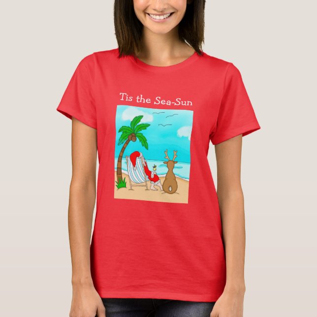 C'est le T-shirt de Noël Sea-Sun Snowbird (Devant)