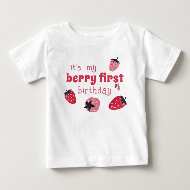 C'est le T-shirt My Berry First Birthday (Devant)