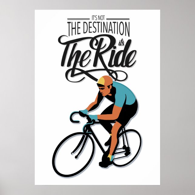 C'est le tour ! Affiche de style rétro à vélo (Devant)
