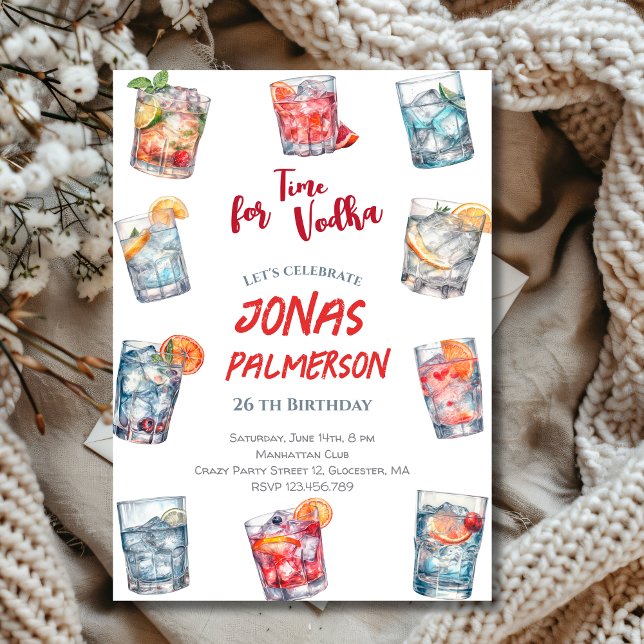 C'est l'heure de la vodka, invitation pour la fête (Créateur téléchargé)