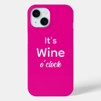 C'est l'heure du vin étui téléphone rose