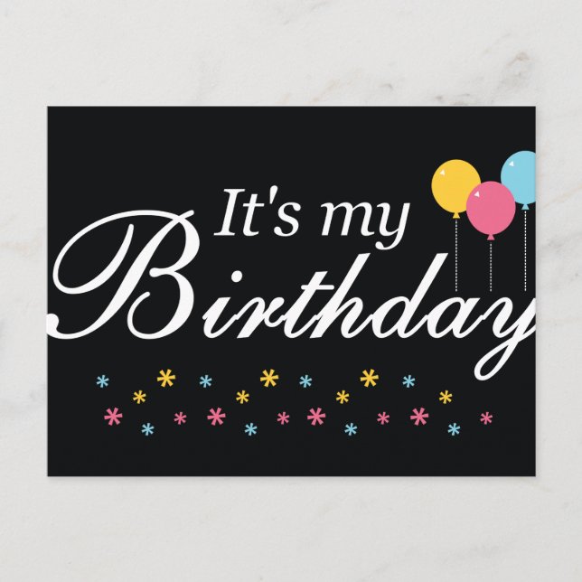 C'est ma carte postale d'anniversaire (Devant)