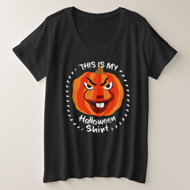🎃 C'Est Ma Chemise D'Halloween - Drôle Citrouille (Design devant)