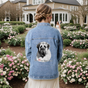 C'est ma veste en denim face heureuse