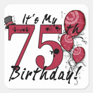 C'est mes stickers de ballon à 75e anniversaire