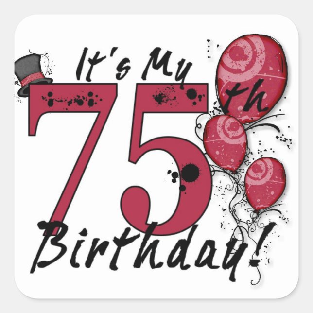 C'est mes stickers de ballon à 75e anniversaire (Devant)