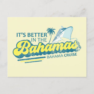 C'est mieux aux Bahamas Carte postale Vacation Cru