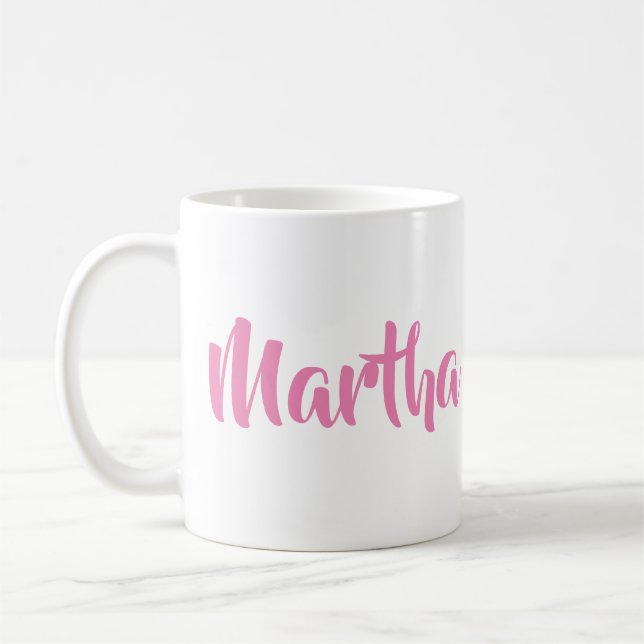 C'est moi. Martha dans la tasse de café rose (Gauche)