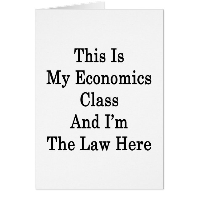 C'est mon économie classent et je suis la loi ici (Devant)