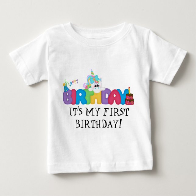 C'est mon premier t-shirt bébé anniversaire (Devant)
