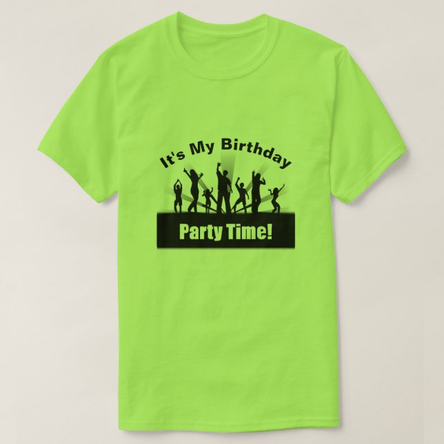 C'est My Birthday Disco Black Silhouette T-shirt (Design devant)