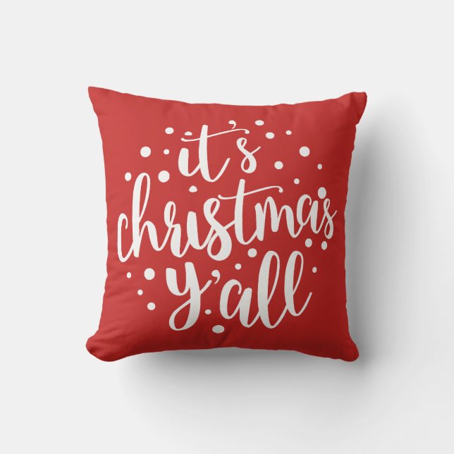 C'est Noël Y'all Coussin Script moderne (Recto)