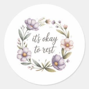 C'est Okay de se Reposer Autocollant Santé Menta