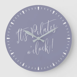 C'est Pilates O' Horloge Amusant Violet Script Hor