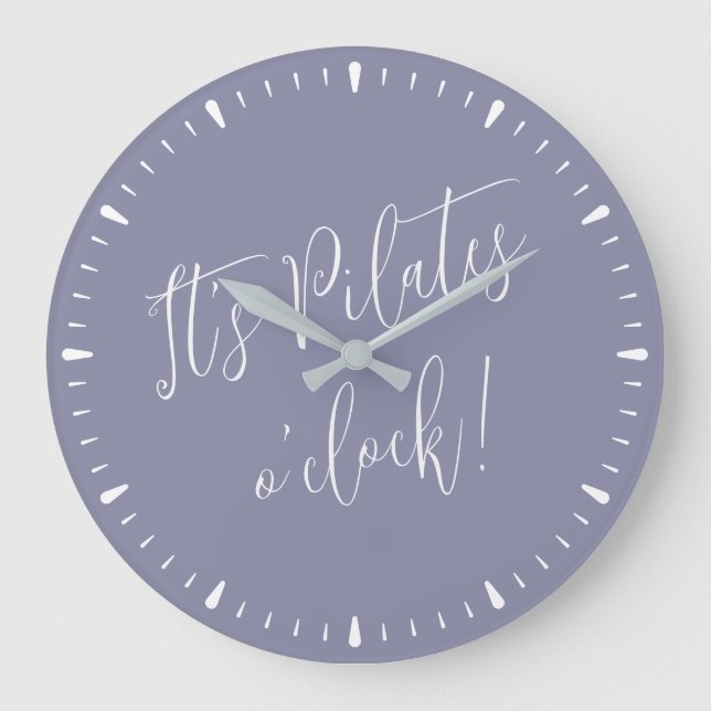 C'est Pilates O' Horloge Amusant Violet Script Hor (Recto)
