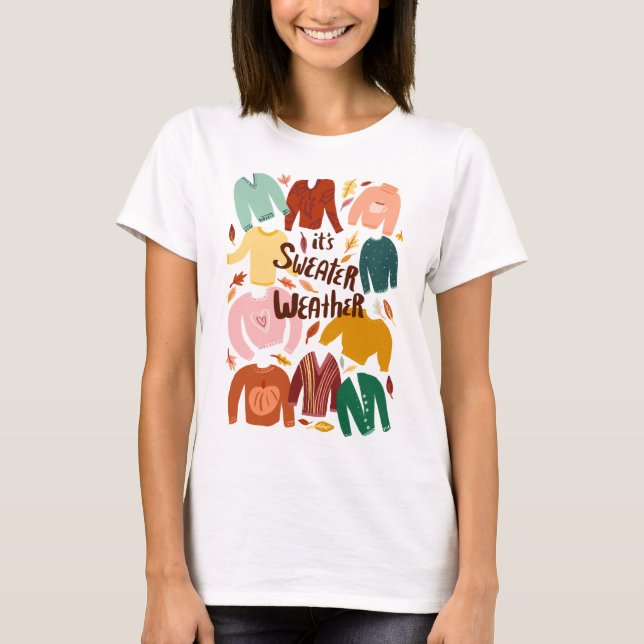 C'est plus doux Météo automne automne Tshirt saiso (Devant)