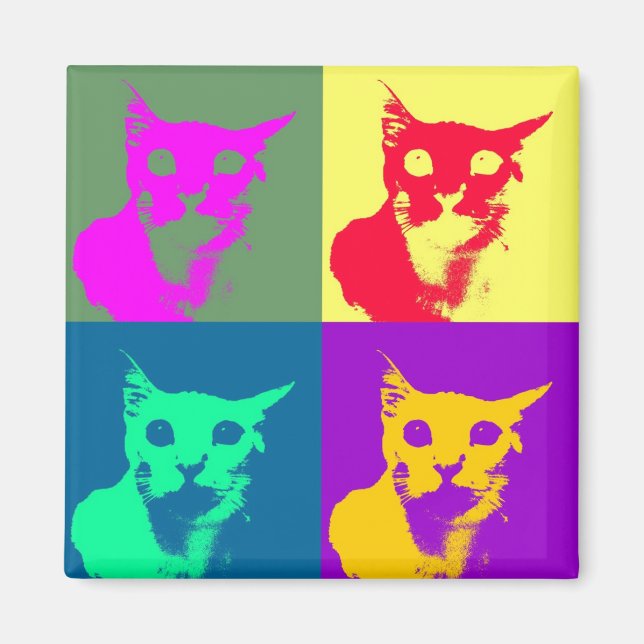 C'est Pop-art Lance sur un aimant frigo funky! (Devant)