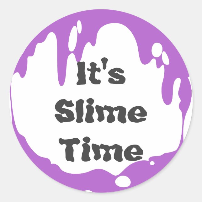 C'est Slime time Anniversaire Fête Favor Sticker (Devant)
