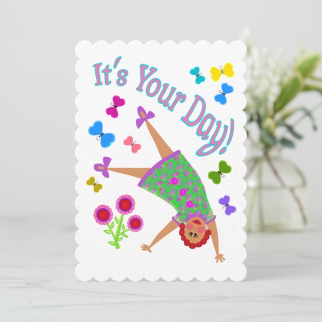 C'est ta journée ! La carte fille (Debout devant)
