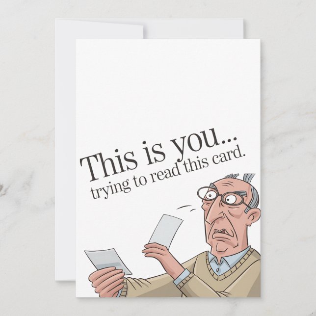 C'est toi qui essaies de lire cette carte drôle de (Devant)