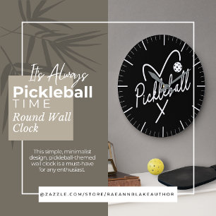 C'est toujours l'heure du pickleball Horloge mural